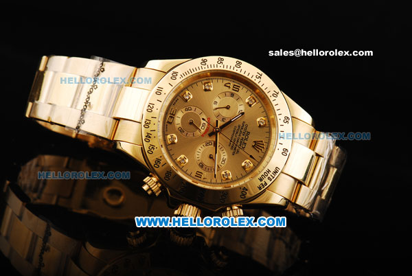 Rolex Daytona Cosmograph Chronograph Automatic Full Gold with Golden Dial - Click Image to Close